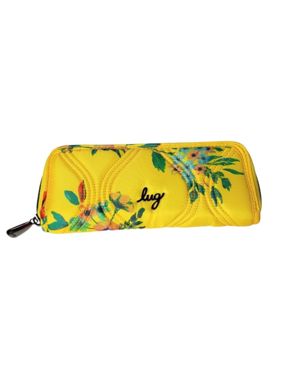 Lug Quilted Tendu Rfid Zip Around Wallet Yellow Floral